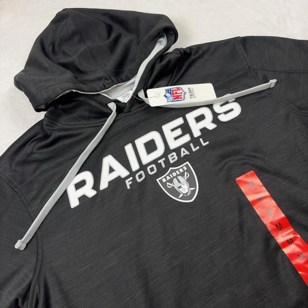 Las Vegas Raiders NFL Team Apparel Hooded Sweatshirt Men M Black NFL Football